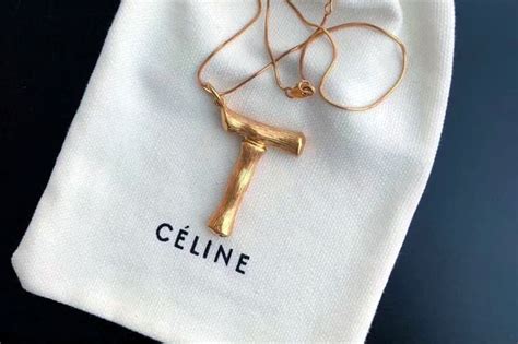 celine letter necklace